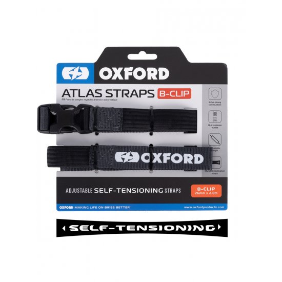 Oxford Atlas B-Clip 26mm x 2.0m Straps at JTS Biker Clothing